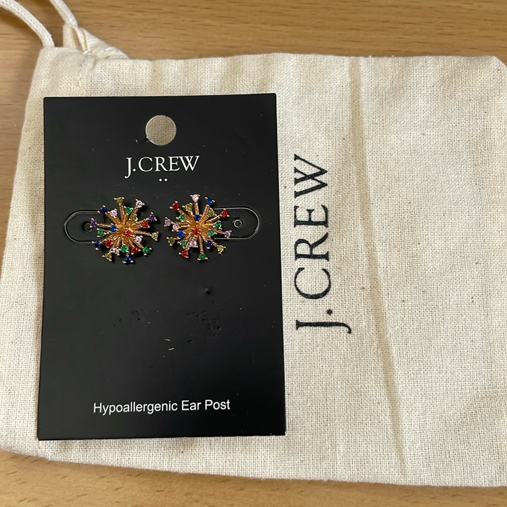 NWT J.Crew earring multicolor 0,5 inch
